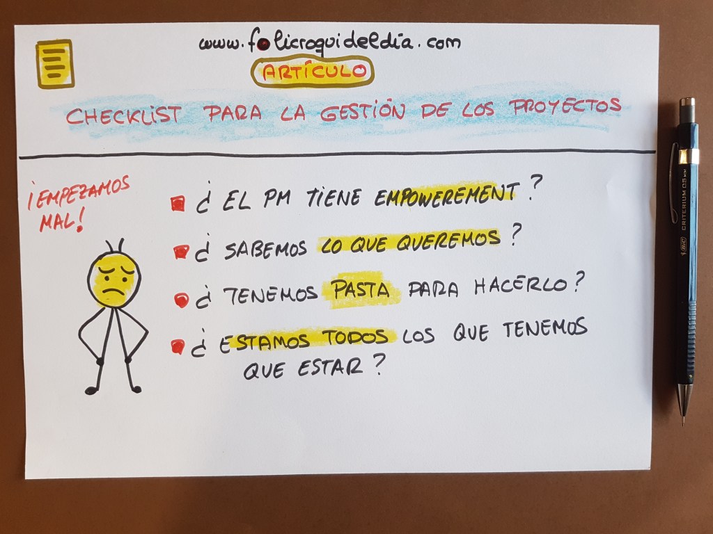 Checklist para la gestión de&nbsp;proyectos