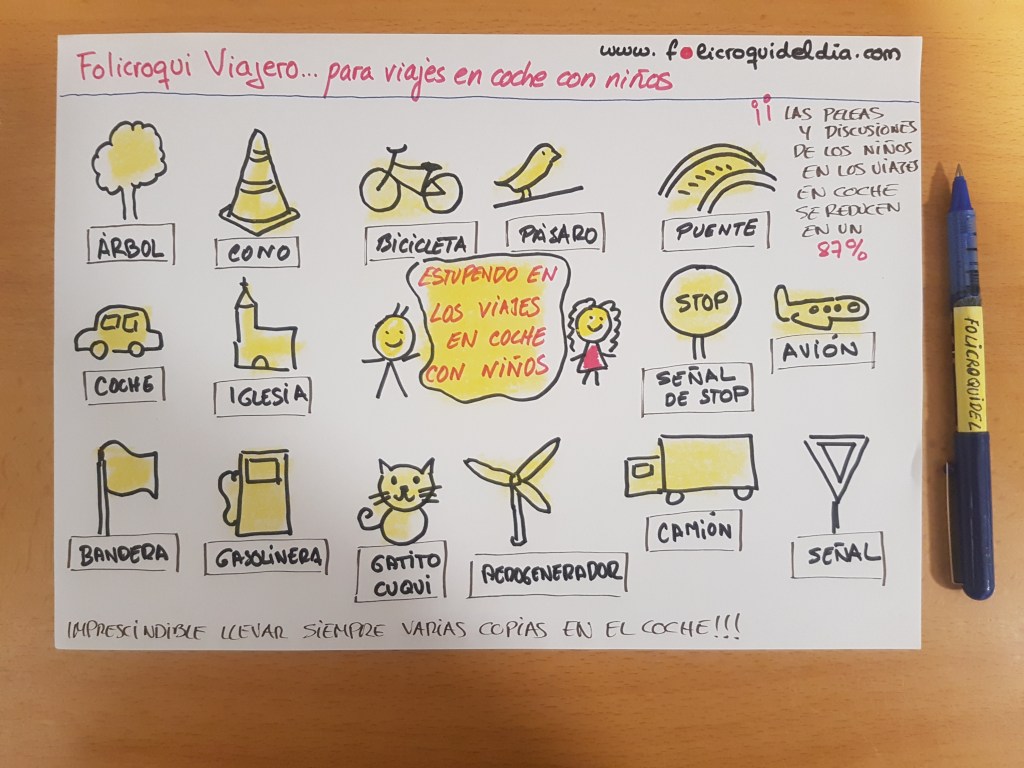 Bingo viajero folicroqui. ¿Estás cansado de que los viajes con niños en coche se hagan interminables? ¿Quieres una alternativa a las tablets?