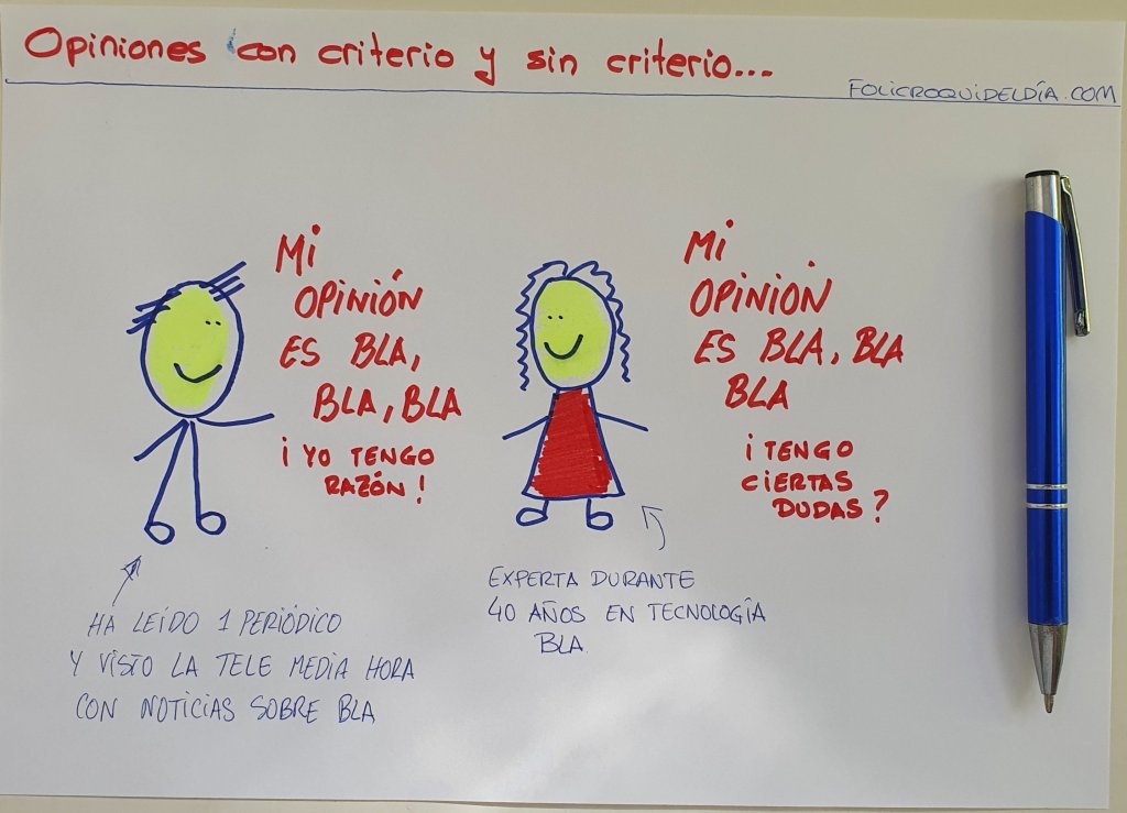 Opiniones con criterio y sin criterio