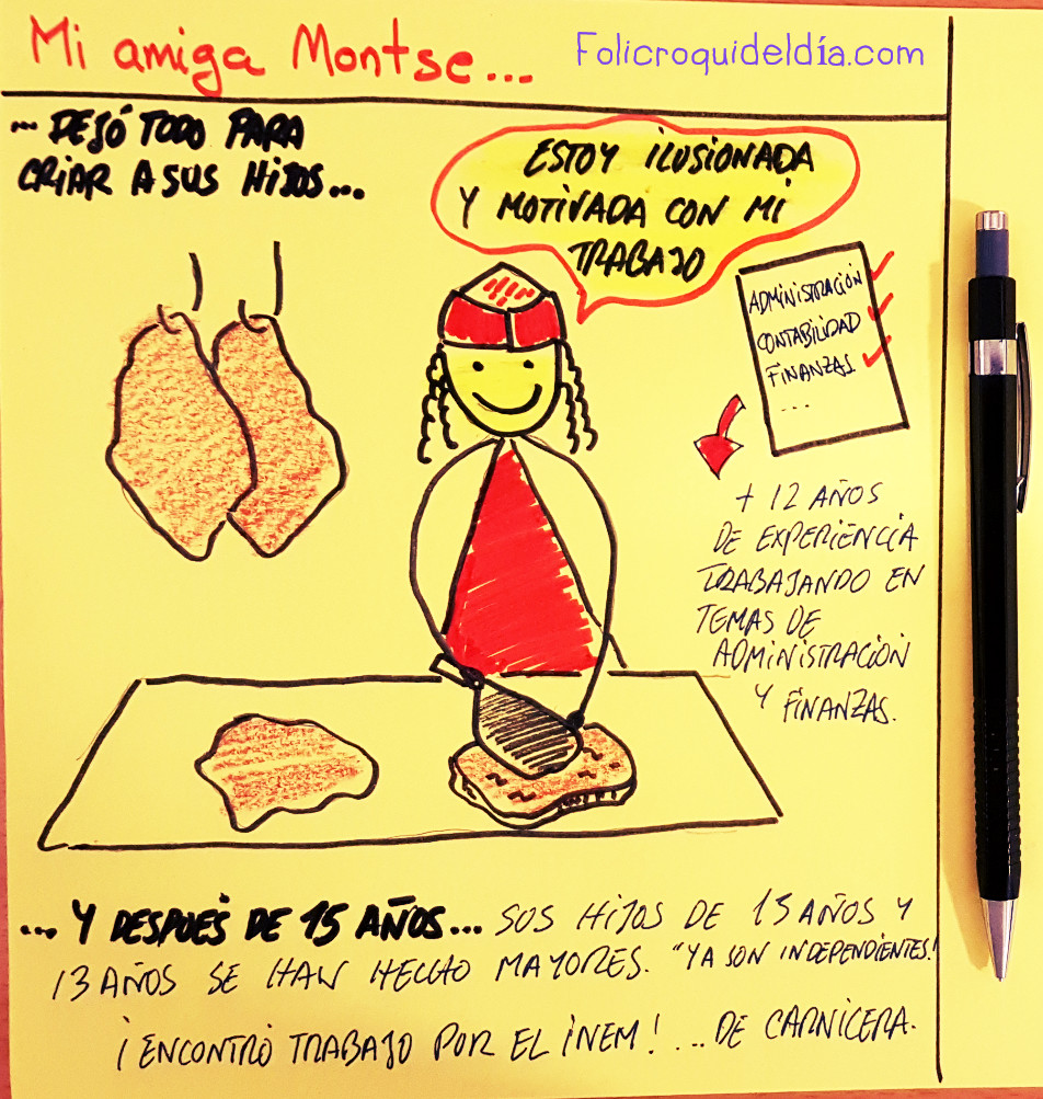 Carnicero con carrera y master. Por criar a tus hijos dejas el trabajo y luego para volver a trabajar las oportunidades desaparecen