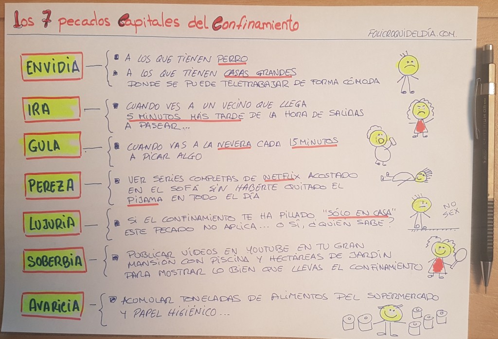 Los 7 Pecados Capitales del&nbsp;Confinamiento