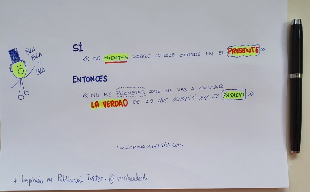 Mentir sobre lo que ocurre en el&nbsp;presente…