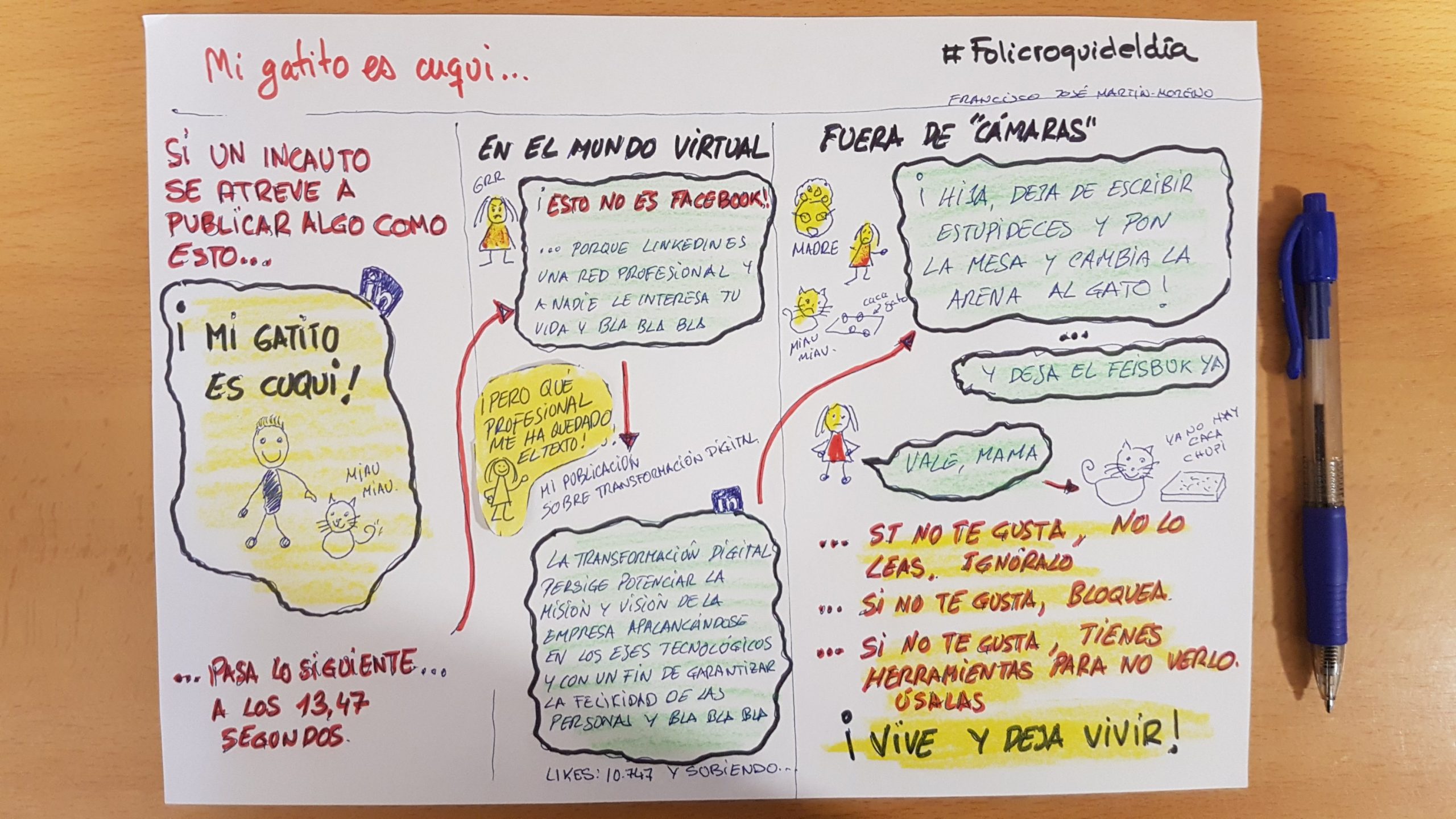 Vive y deja vivir. En la vida real y en la virtual. No somos jueces para juzgar con severidad lo que hacen otros. Cada uno tendrá sus motivos