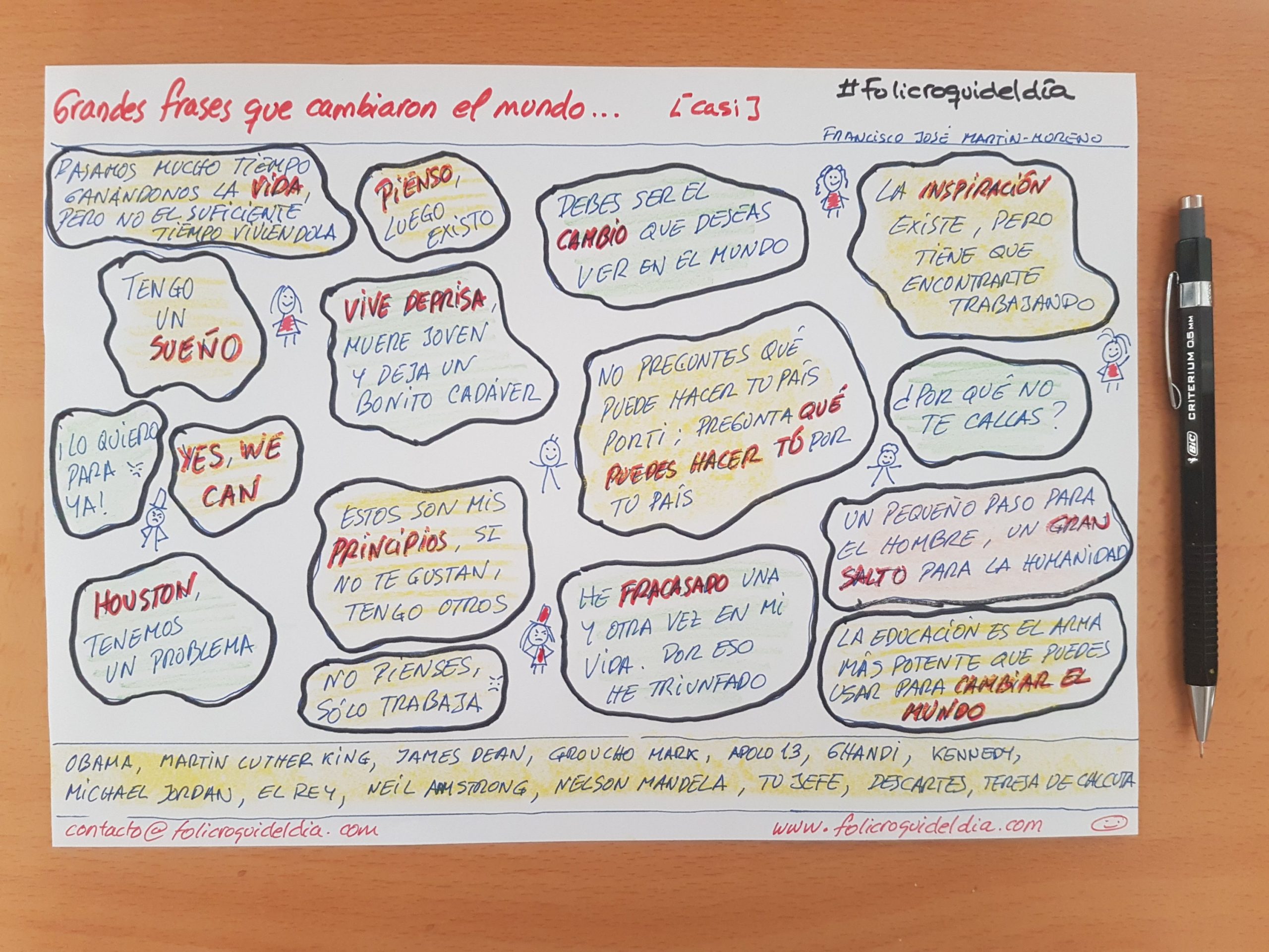 Grandes frases que cambiaron el mundo. Hay frases que han hecho historia, que cambiaron la forma en que vemos las cosas y reaccionamos.