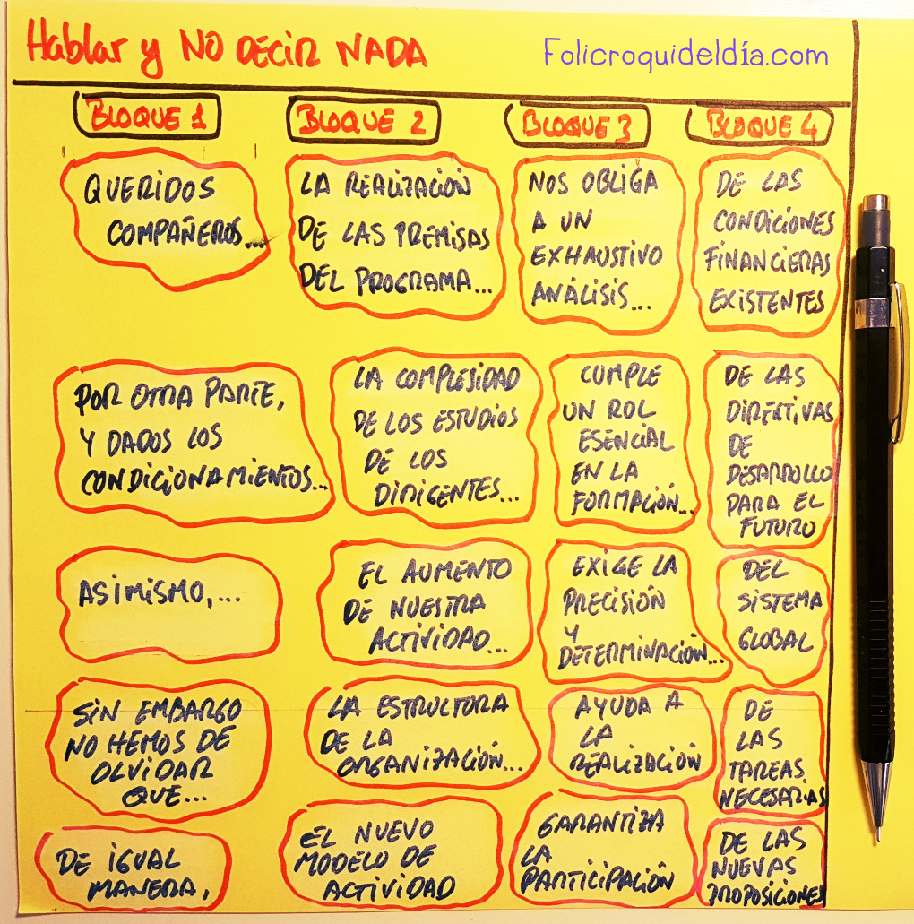 Guía avanzada para hablar y no decir nada de&nbsp;nada