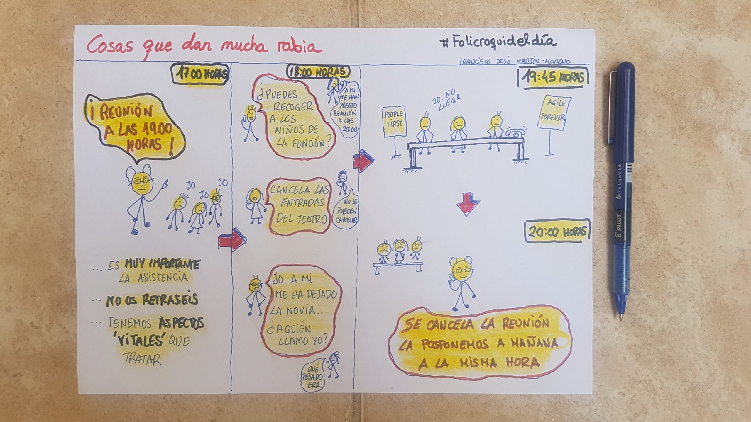 ¿Qué es lo que más te molesta del trabajo?. Quizás que te pongan una reunión a las 8 de la tarde y que luego se cancele a última hora