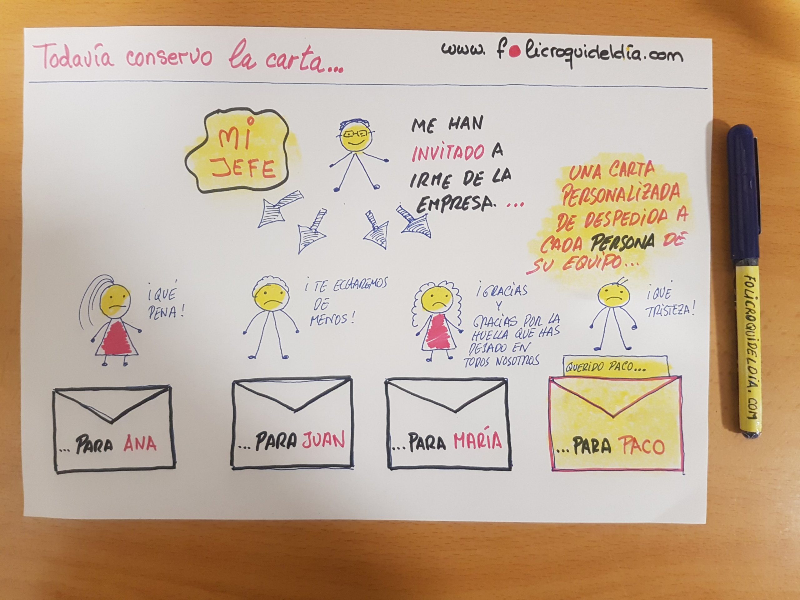 ¿Quieres despedirte de tus compañeros de forma original?. Envía una carta a cada uno expresando lo que te han aportado en tu vida.