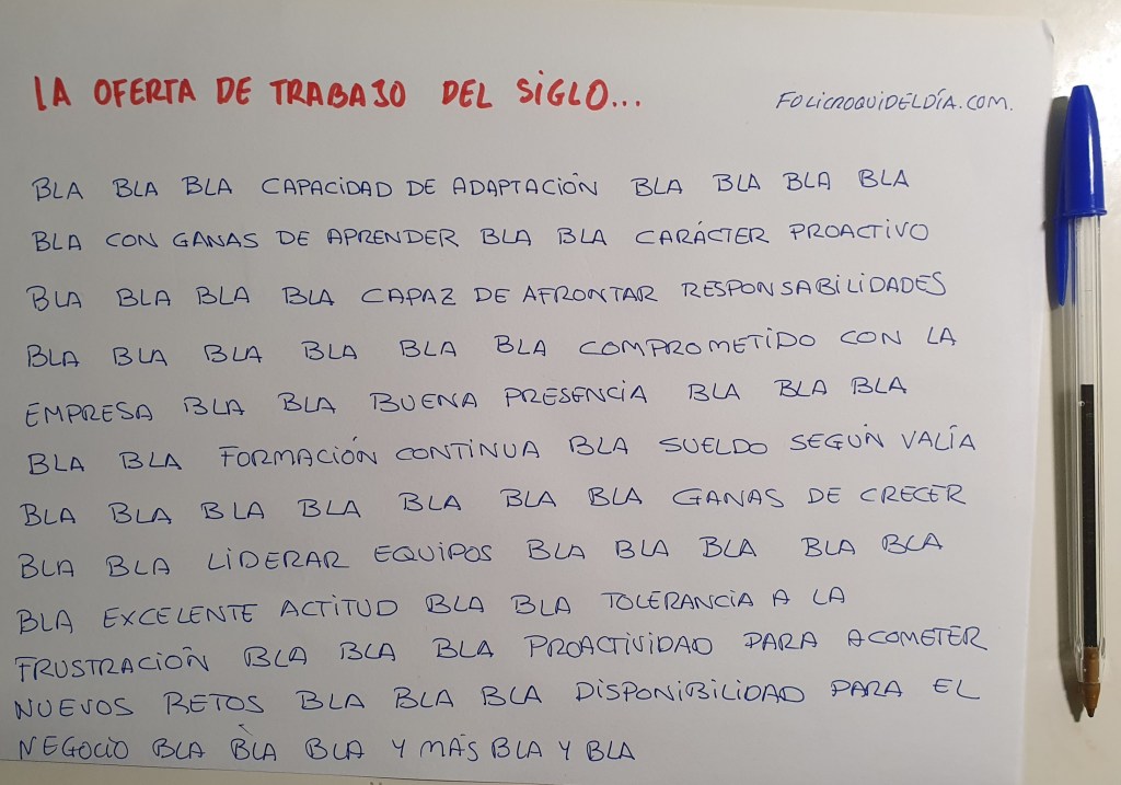 La oferta de trabajo del&nbsp;siglo…