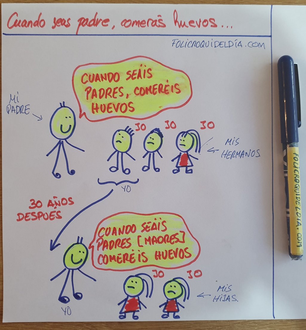 Cuando seas padre comerás huevos