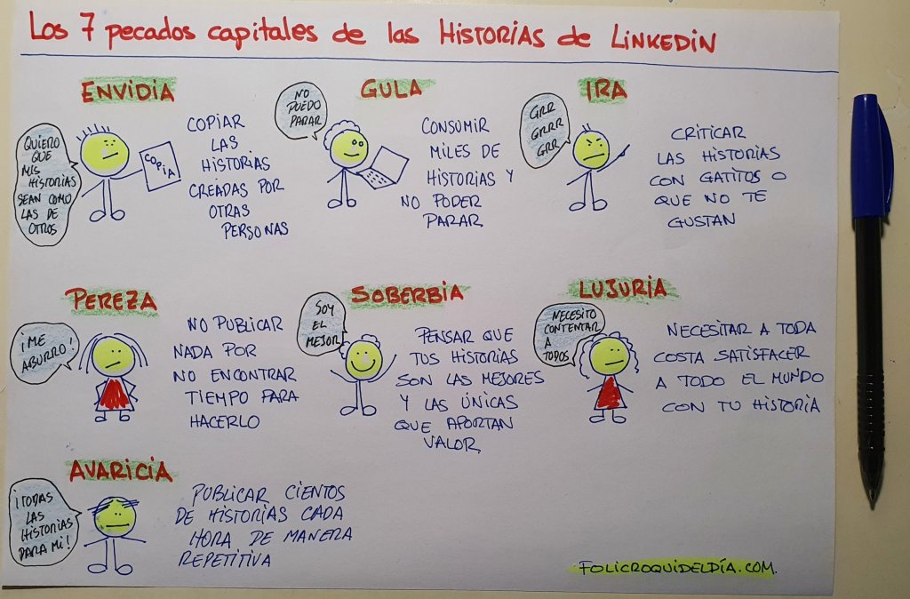 Los 7 pecados capitales de las Historias de&nbsp;Linkedin