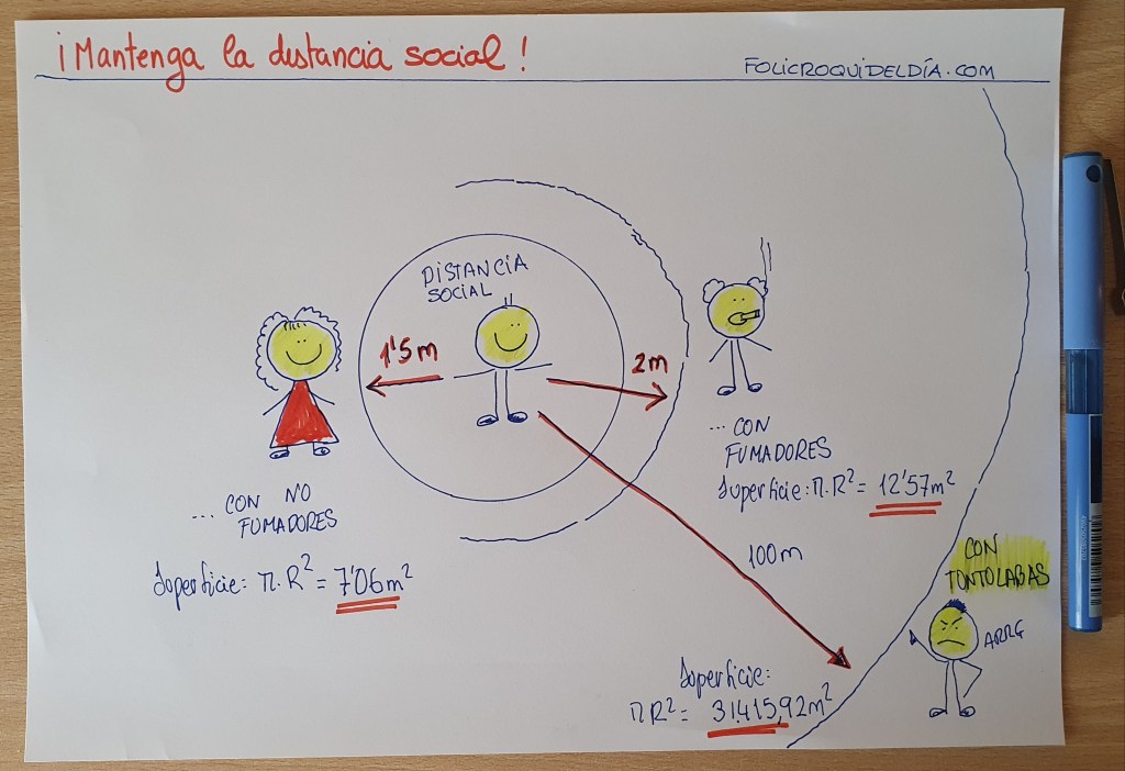 Mantener la distancia social de 100&nbsp;metros!!!