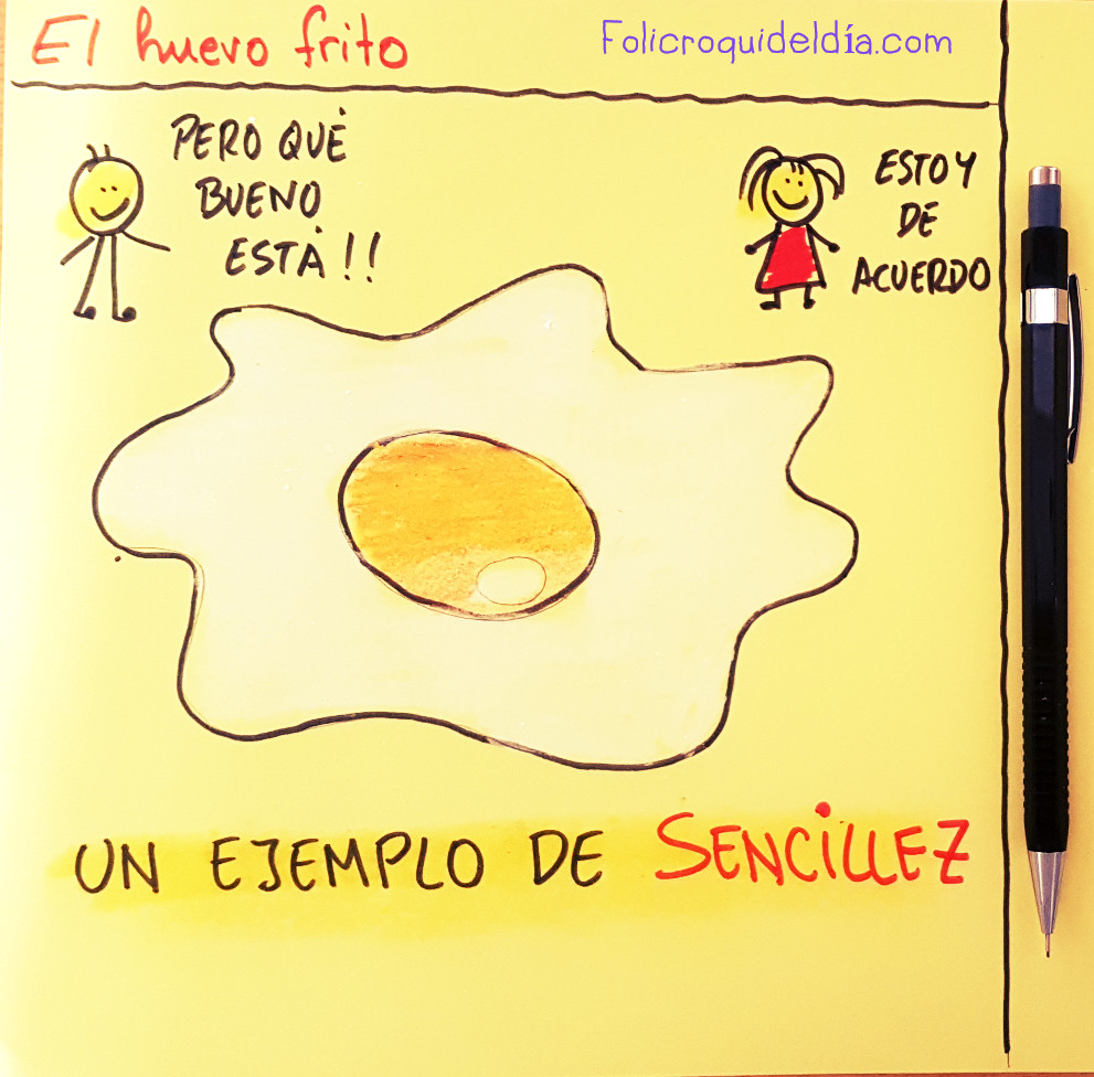 El huevo frito es un ejemplo de&nbsp;SENCILLEZ